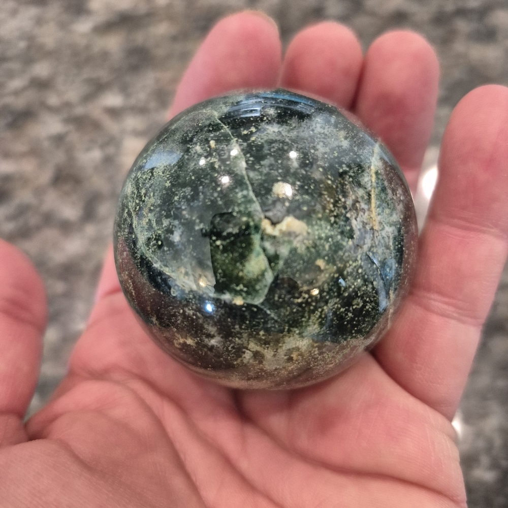 Natural Jasper Crystal Sphere Orb #2 - Picture 10 of 10